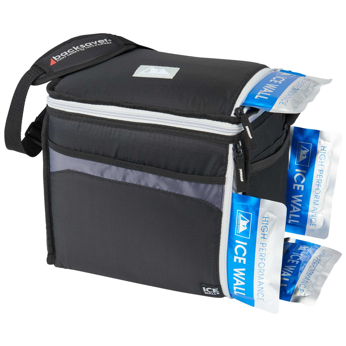 Arctic Zone Ice Wall Cooler for 24 Cans Transfer - Black, Grey - Photo 5