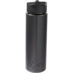 Arctic Zone Metalike Straw Bottle in Tritan Renew, 28 oz - Black - Back