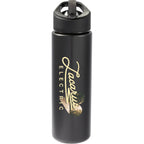 Arctic Zone Metalike Straw Bottle in Tritan Renew, 28 oz - Black - Front