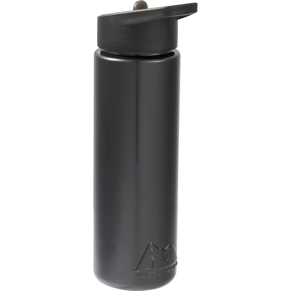Arctic Zone Metalike Straw Bottle in Tritan Renew, 28 oz - Black - Left Angle 2