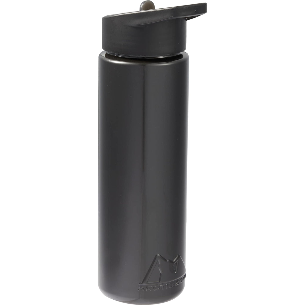Arctic Zone Metalike Straw Bottle in Tritan Renew, 28 oz - Black - Left Angle 2