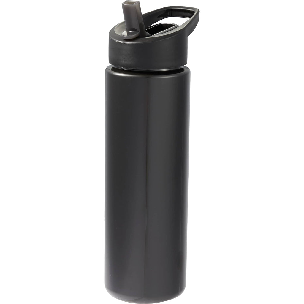 Arctic Zone Metalike Straw Bottle in Tritan Renew, 28 oz - Black - Left Angle