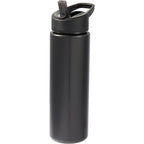 Arctic Zone Metalike Straw Bottle in Tritan Renew, 28 oz - Black - Left Angle