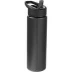 Arctic Zone Metalike Straw Bottle in Tritan Renew, 28 oz - Black - Right Angle