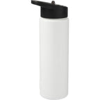 Arctic Zone Metalike Straw Bottle in Tritan Renew, 28 oz - White - Left Angle 2