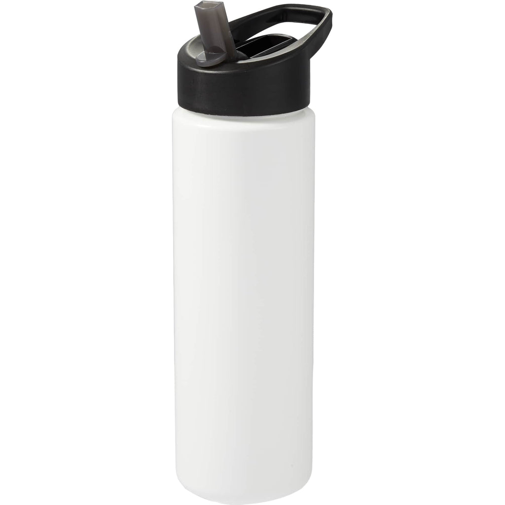 Arctic Zone Metalike Straw Bottle in Tritan Renew, 28 oz - White - Left Angle