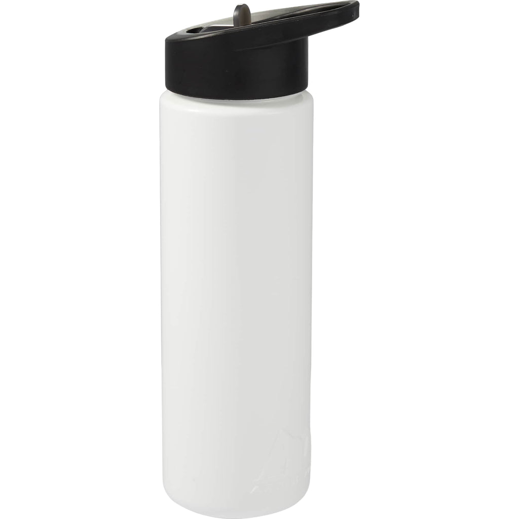Arctic Zone Metalike Straw Bottle in Tritan Renew, 28 oz - White - Right Angle 2