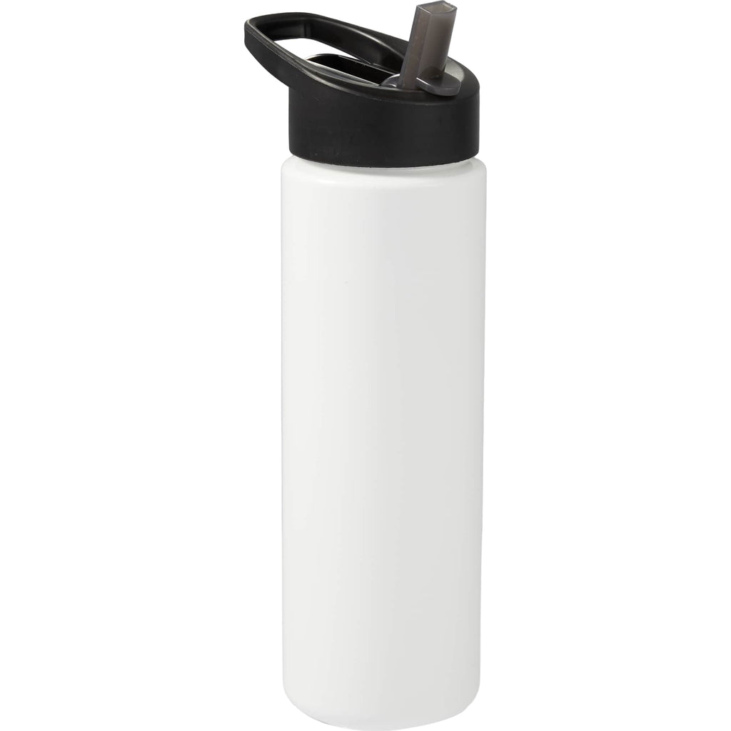 Arctic Zone Metalike Straw Bottle in Tritan Renew, 28 oz - White - Right Angle
