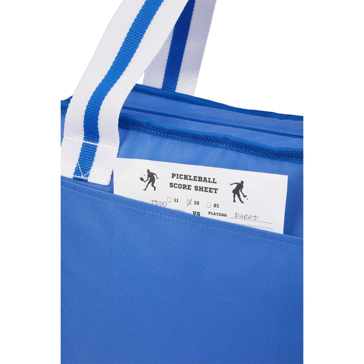 Arctic Zone Pickleball Tote Cooler for 20 Cans Embroidery - Royal - Back Propped