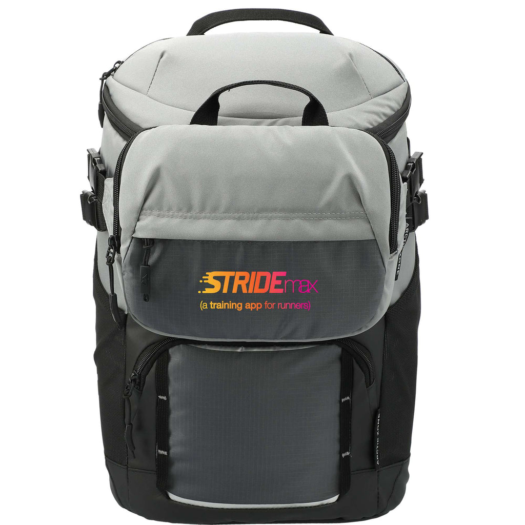 Arctic Zone Recycled Backpack Cooler with Sling Transfer - Gray - Front