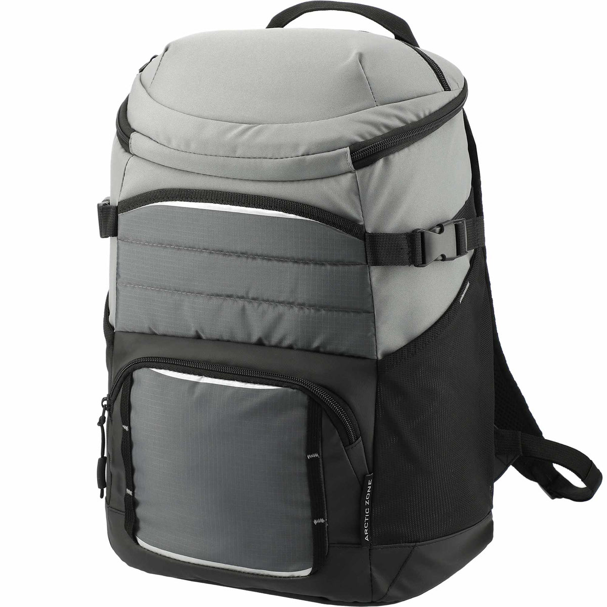 Arctic Zone Recycled Backpack Cooler with Sling Transfer - Gray - Left Angle