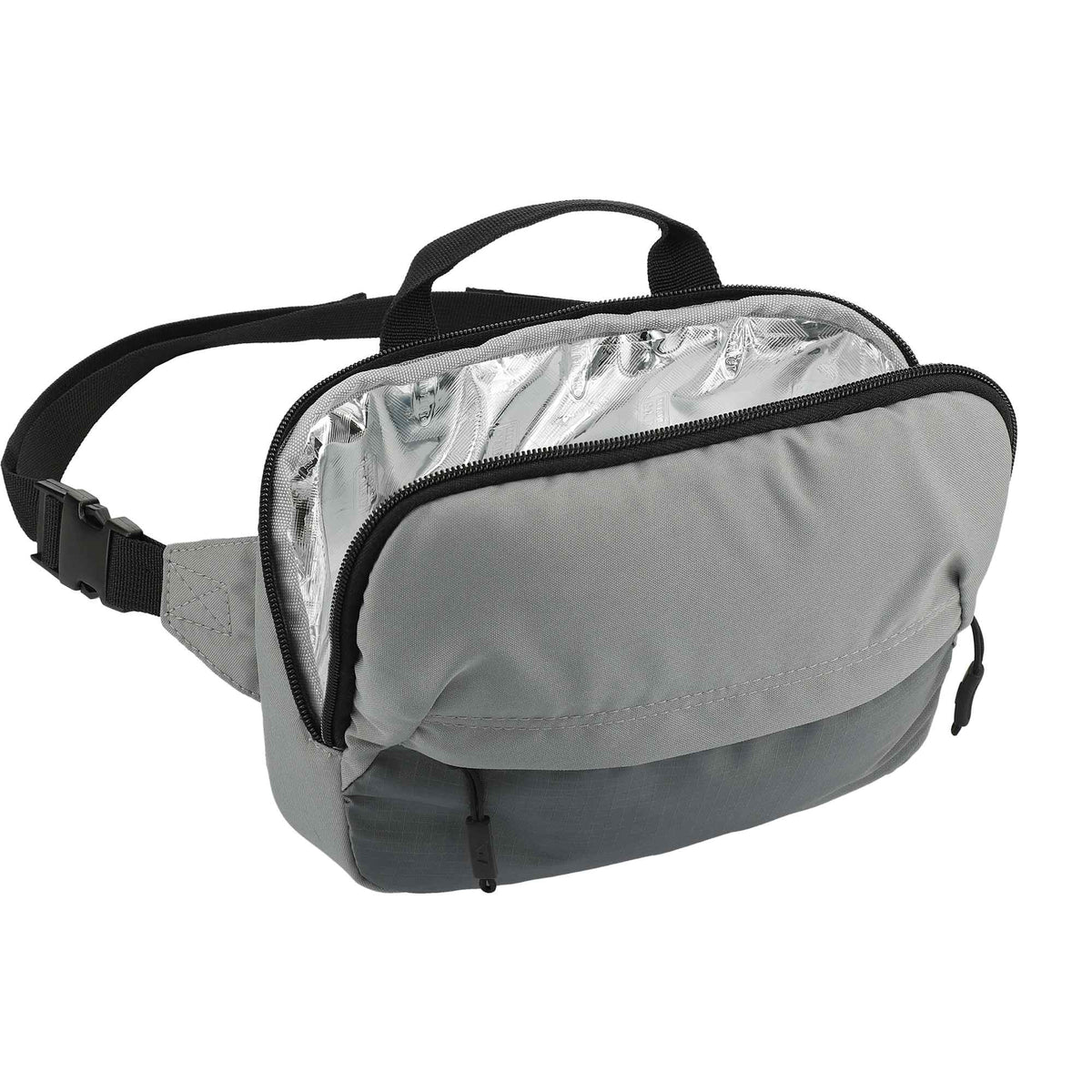 Arctic Zone Recycled Backpack Cooler with Sling Transfer - Gray - Right Angle 5