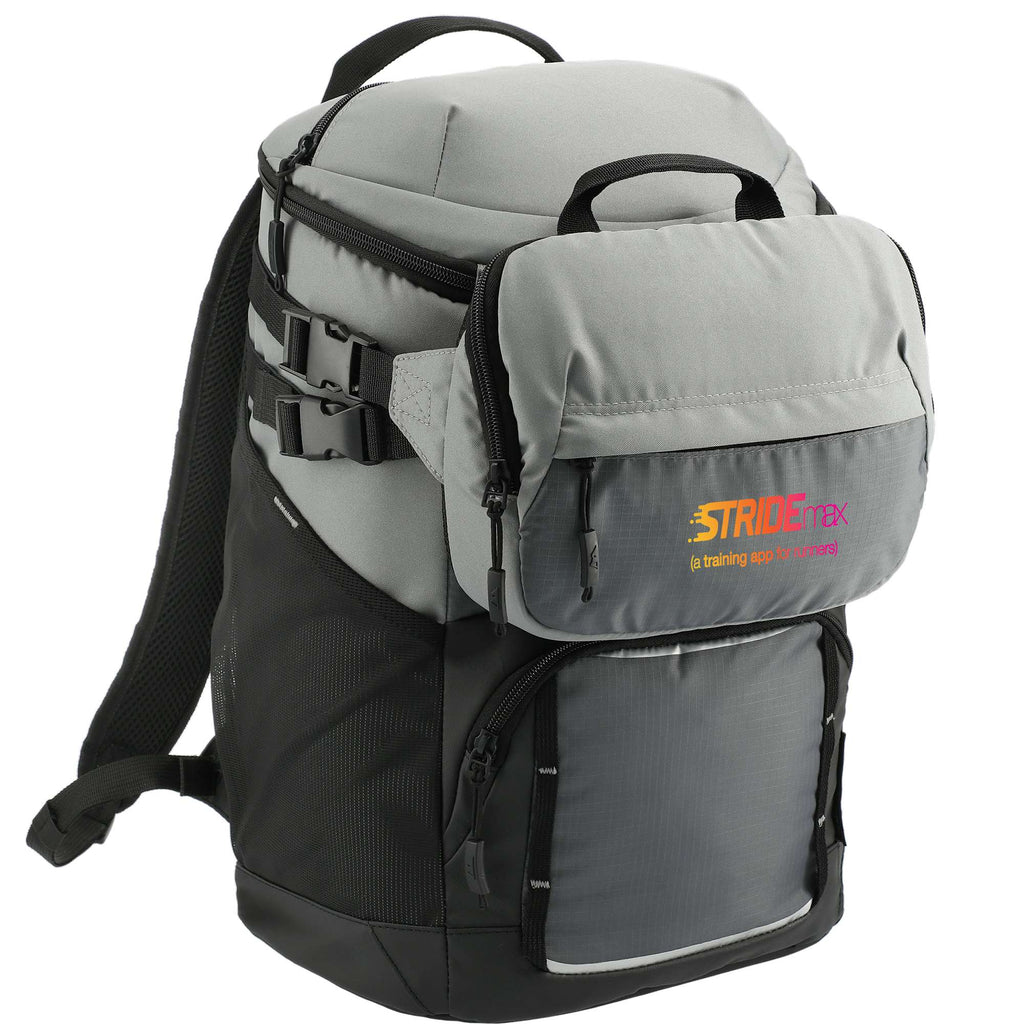 Arctic Zone Recycled Backpack Cooler with Sling Transfer - Gray - Right Angle