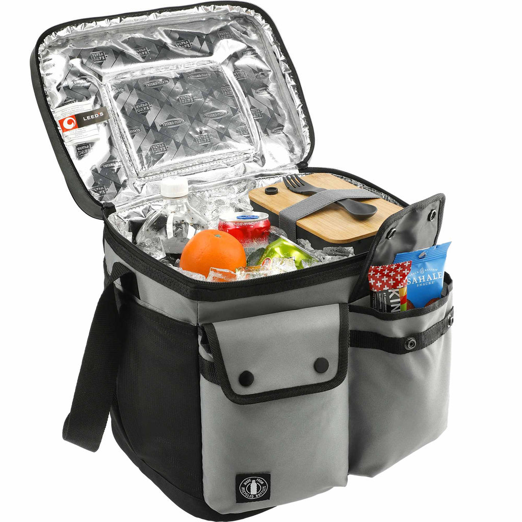 Arctic Zone Recycled Double Pocket Cooler, 24 Cans Transfer - Gray - Right Angle 2