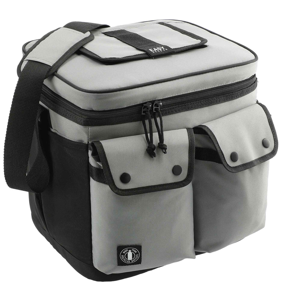 Arctic Zone Recycled Double Pocket Cooler, 24 Cans Transfer - Gray - Right Angle 3