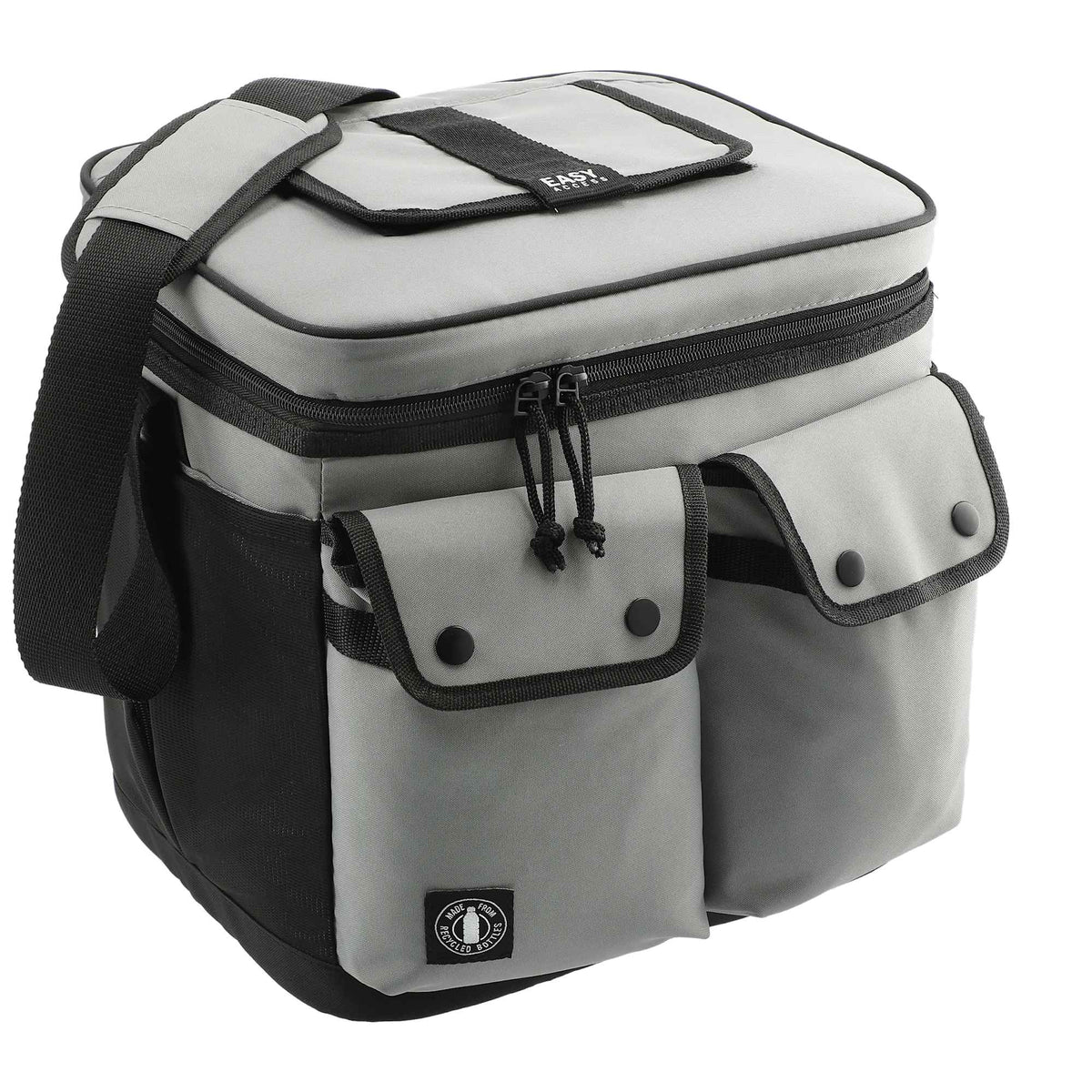 Arctic Zone Recycled Double Pocket Cooler, 24 Cans Transfer - Gray - Right Angle 3