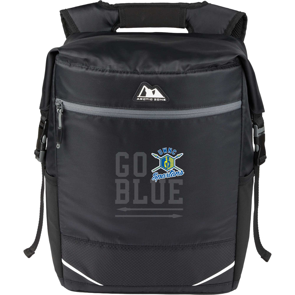 Arctic Zone Rolltop Backpack Cooler for 20 Cans Transfer - Black - Front