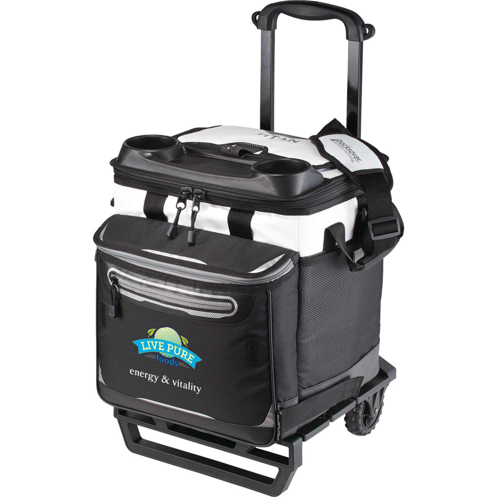 Arctic Zone Titan Deep Freeze Rolling Cooler with Cart Transfer - White - Front 2