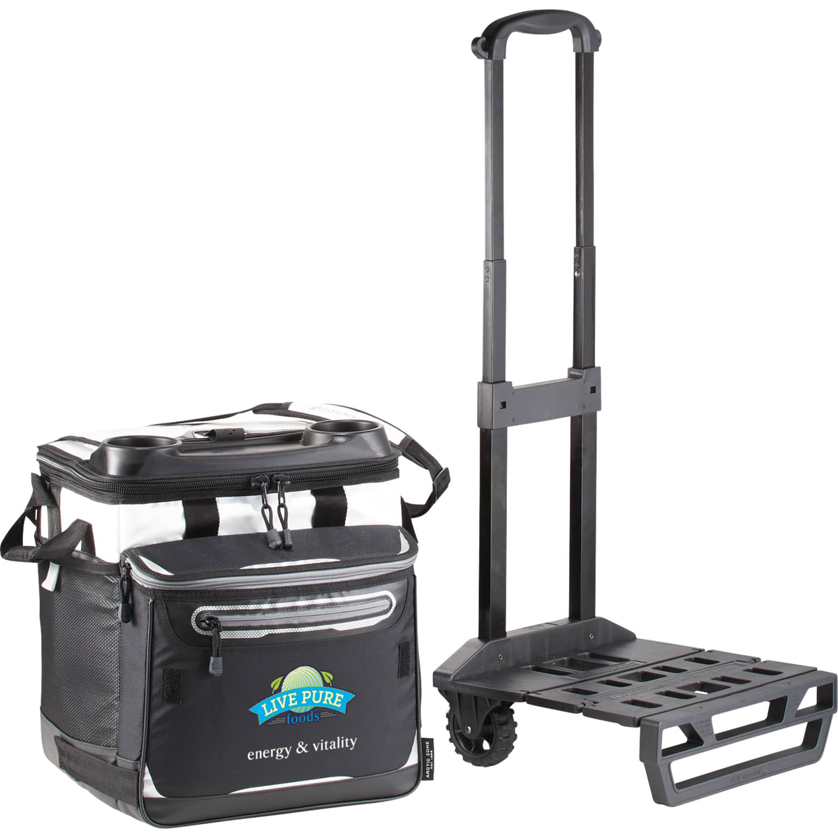 Arctic Zone Titan Deep Freeze Rolling Cooler with Cart Transfer - White - Photo 3