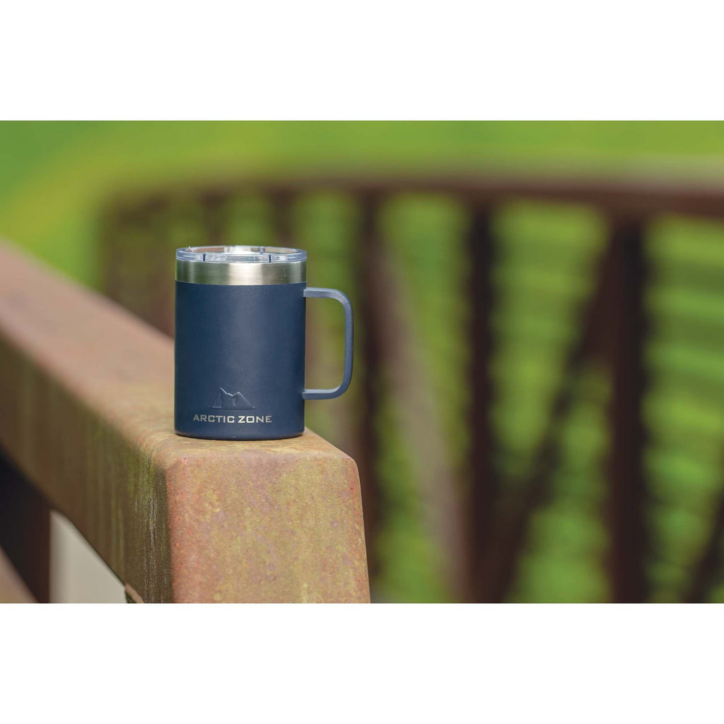 Arctic Zone Titan Thermal HP Copper Insulated Mug, 14 oz Laser Engraving - Navy - Front 2