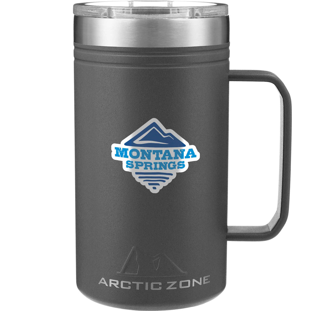 Arctic Zone Titan Thermal HP Copper Insulated Mug, 24 oz Laser Engraving - Gray - Front 2