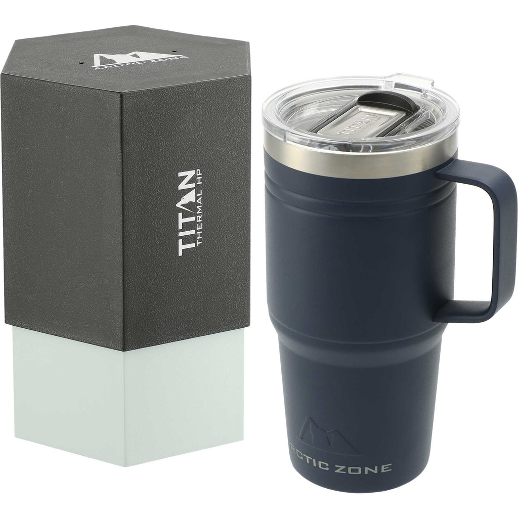 Arctic Zone Titan Thermal HP Recycled Mug, 20 oz - Navy - Left Angle 4
