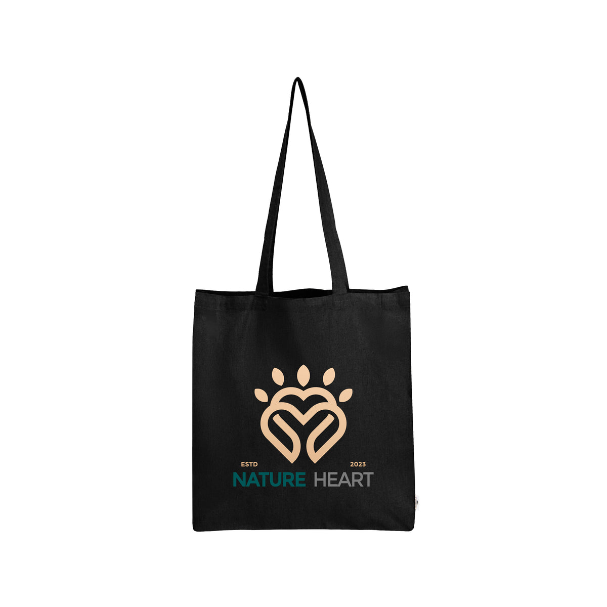 Arden Recycled Cotton Canvas Tote Bag, 3 oz - Black - Colorbrite