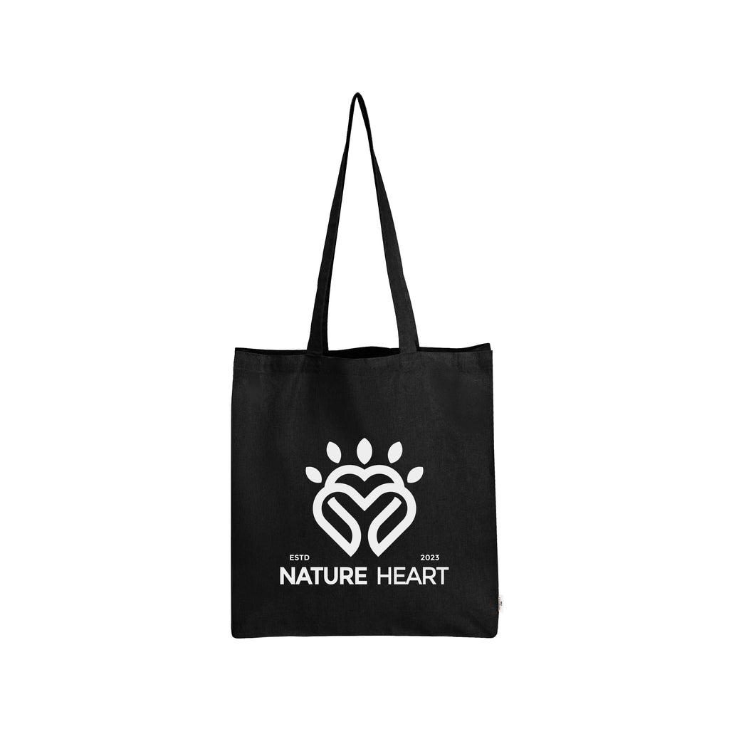 Arden Recycled Cotton Canvas Tote Bag, 3 oz - Black - Silk Screen