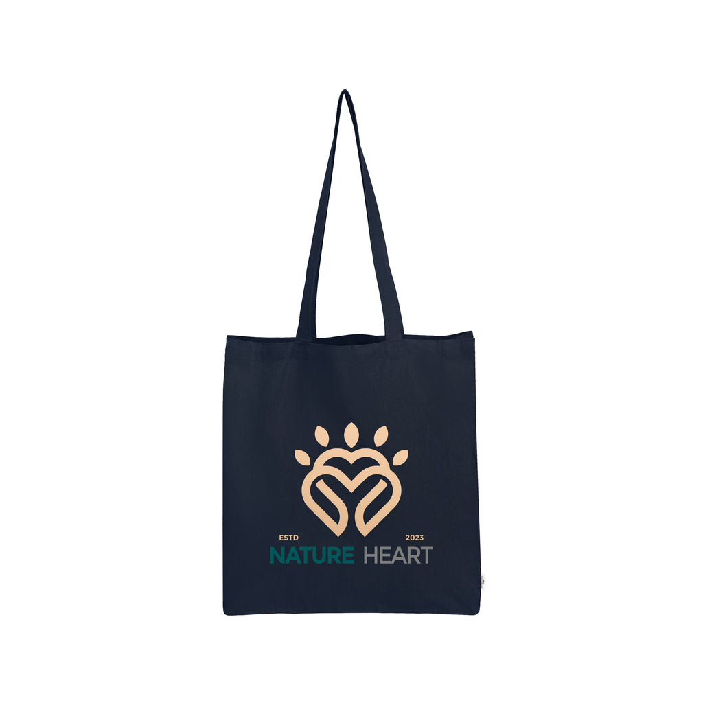 Arden Recycled Cotton Canvas Tote Bag, 3 oz - Navy - Colorbrite