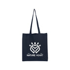 Arden Recycled Cotton Canvas Tote Bag, 3 oz - Navy - Silk Screen