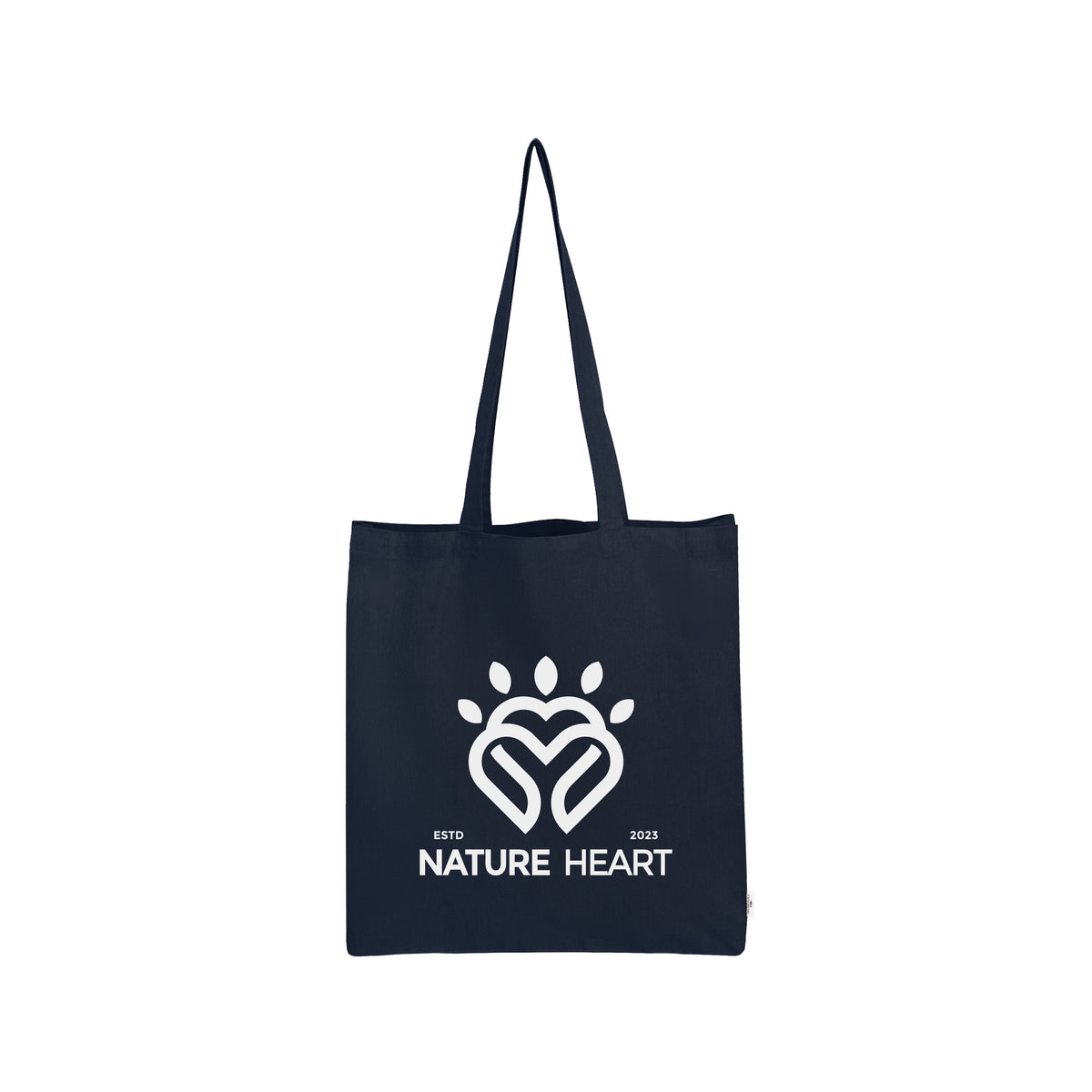Arden Recycled Cotton Canvas Tote Bag, 3 oz - Navy - Silk Screen