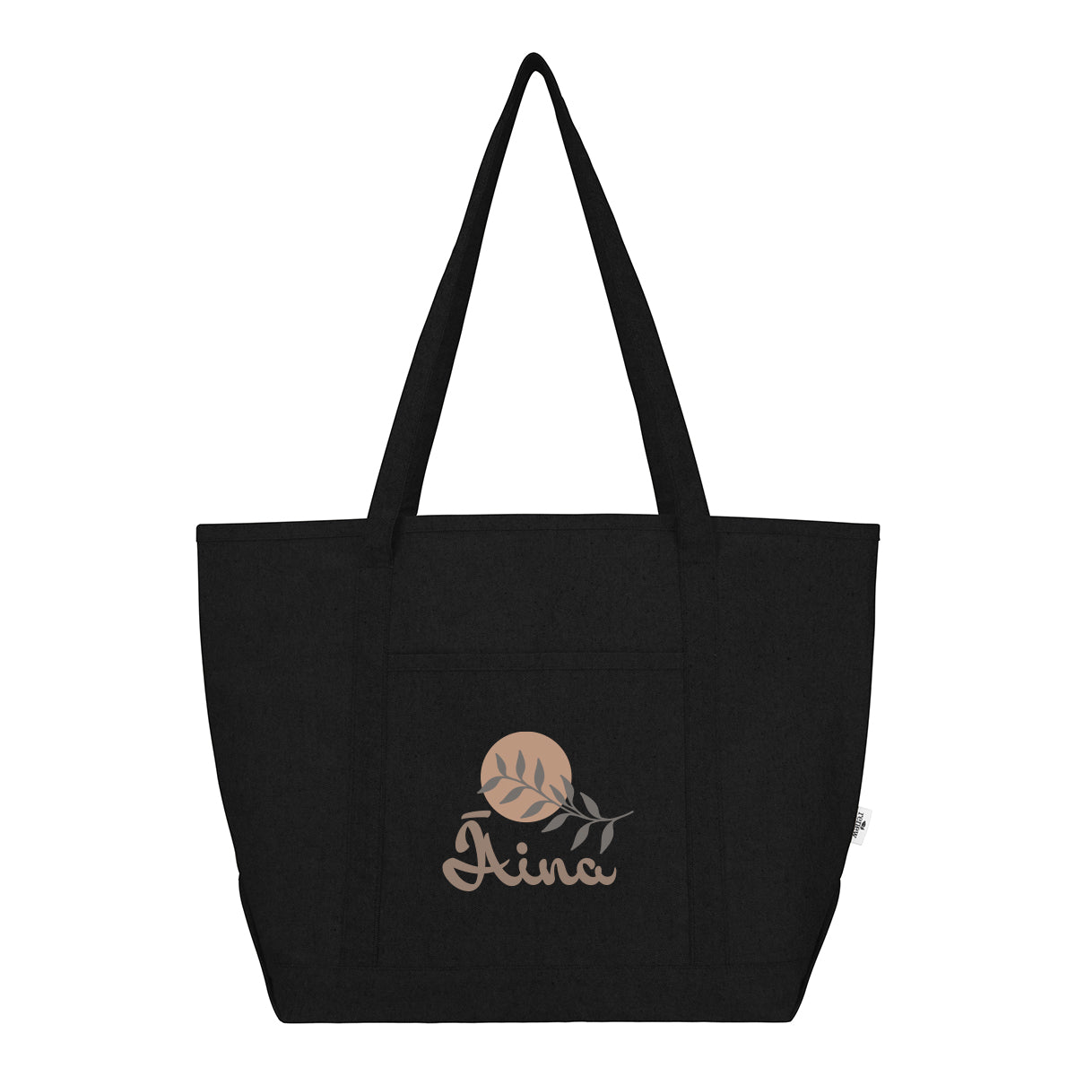 Arden Starboard Recycled Cotton Tote Bag, 9 oz - Black - Colorbrite
