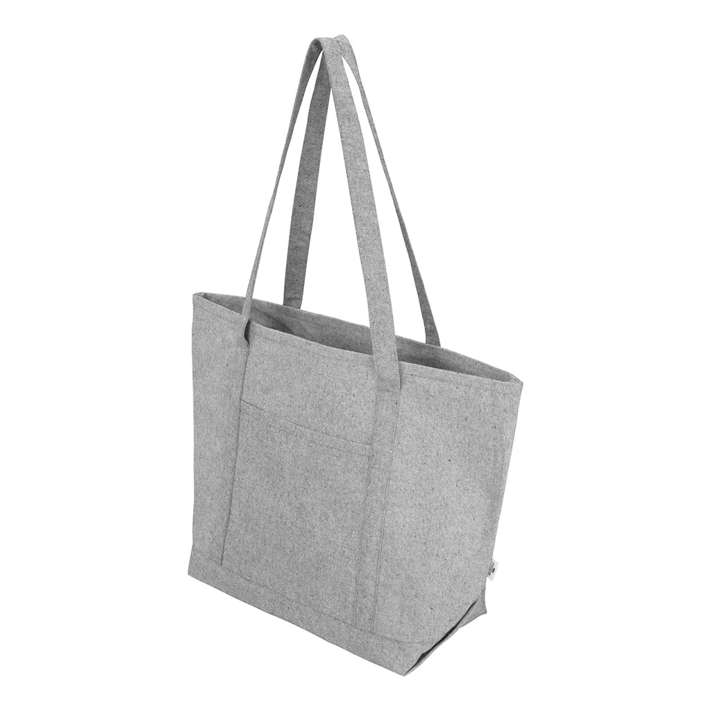 Arden Starboard Recycled Cotton Tote Bag, 9 oz - Gray - Angle