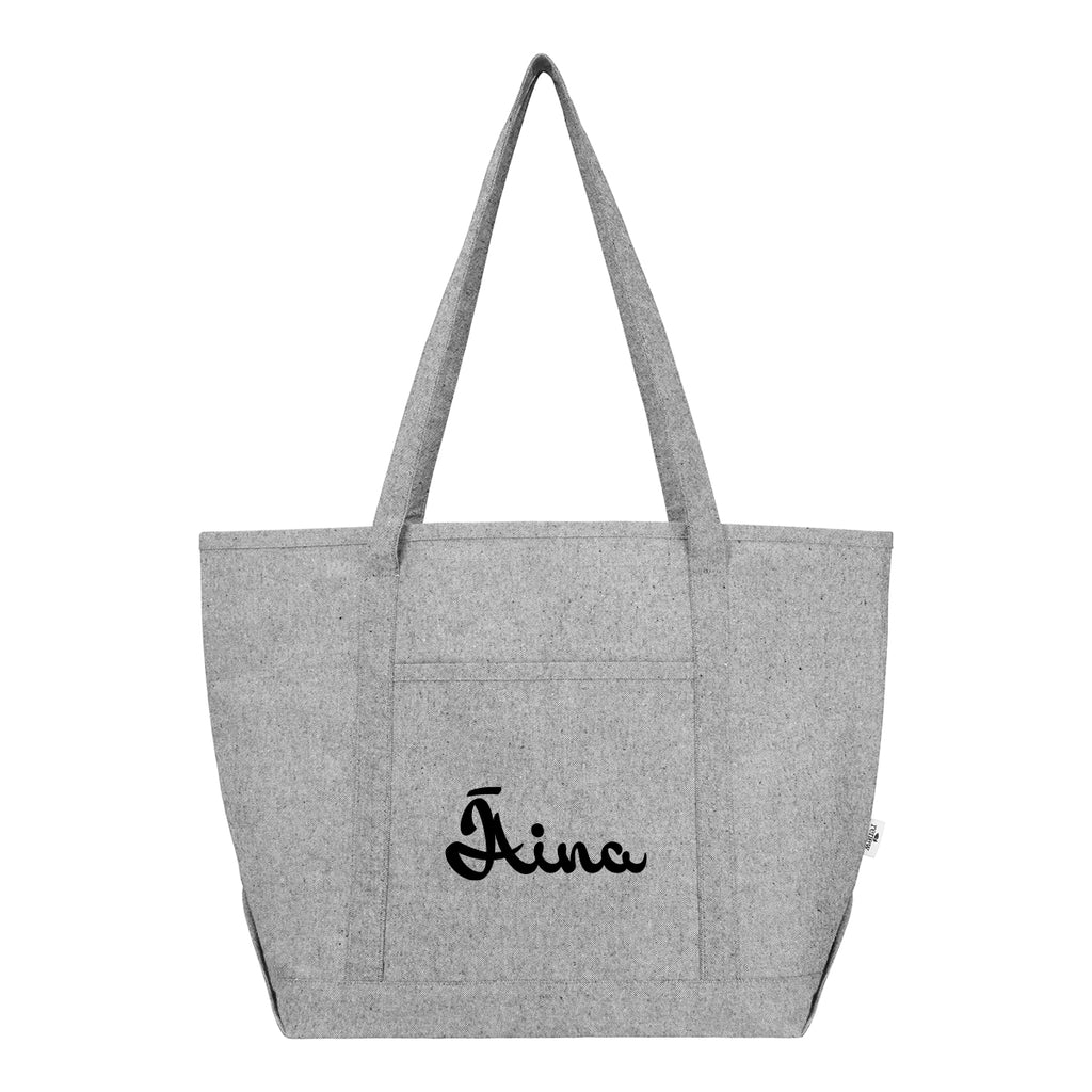 Arden Starboard Recycled Cotton Tote Bag, 9 oz - Gray - Silk Screen