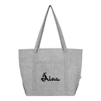 Arden Starboard Recycled Cotton Tote Bag, 9 oz - Gray - Silk Screen