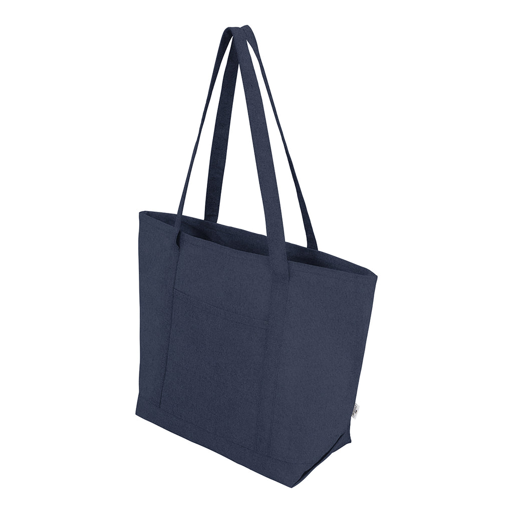 Arden Starboard Recycled Cotton Tote Bag, 9 oz - Navy - Angle