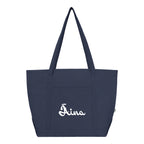 Arden Starboard Recycled Cotton Tote Bag, 9 oz - Navy - Silk Screen