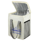 Ares Recycled Non-Woven Cooler for 12 Cans Full Color - Gray - Front