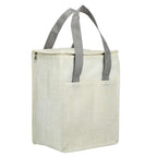 Ares Recycled Non-Woven Cooler for 12 Cans Full Color - Gray - Right Angle 2