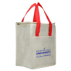 Ares Recycled Non-Woven Cooler for 12 Cans Full Color - Red - Right Angle