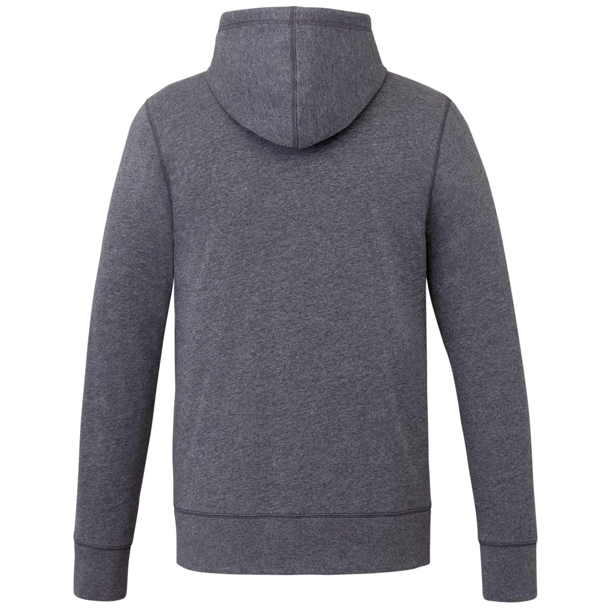 Argus Eco Fleece Full Zip Hoodie for Men Embroidery - Heather Dark Charcoal - Back
