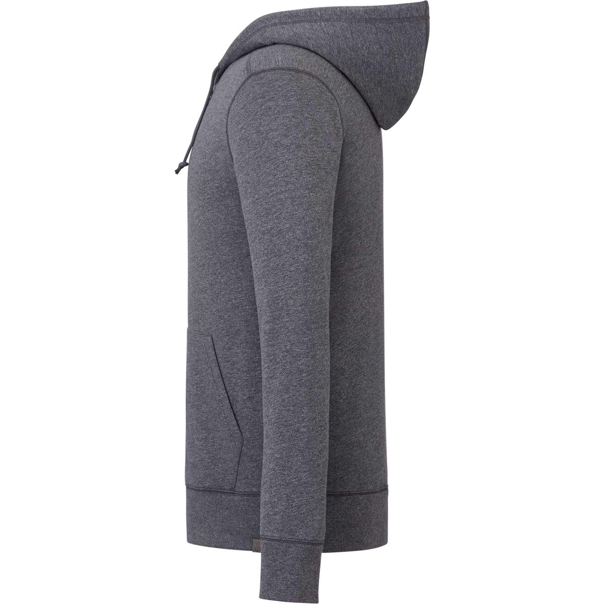 Argus Eco Fleece Full Zip Hoodie for Men Embroidery - Heather Dark Charcoal - Left Side