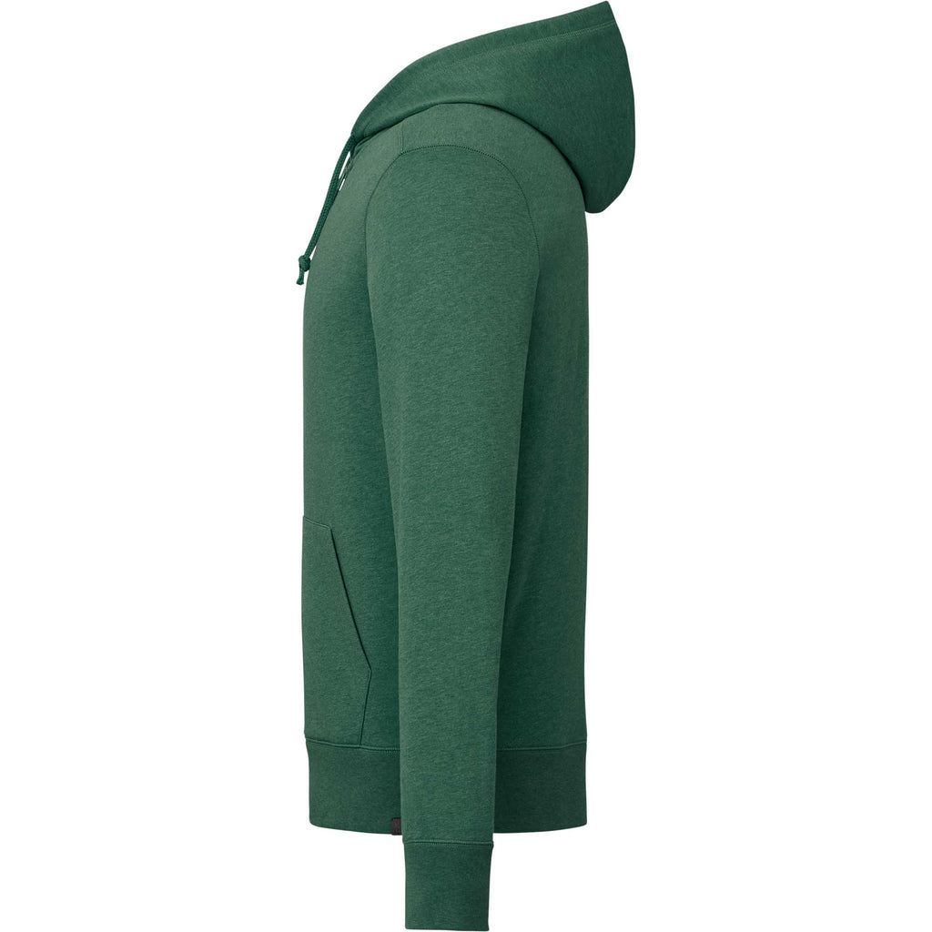 Argus Eco Fleece Full Zip Hoodie for Men Embroidery - Juniper Heather - Left Side