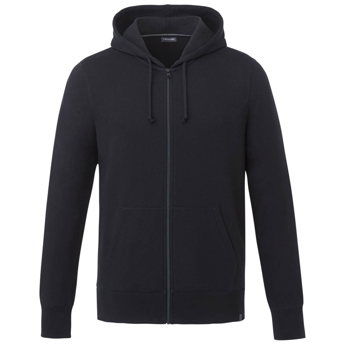 Argus Eco Fleece Full Zip Hoodie for Men Transfer - Black - Front