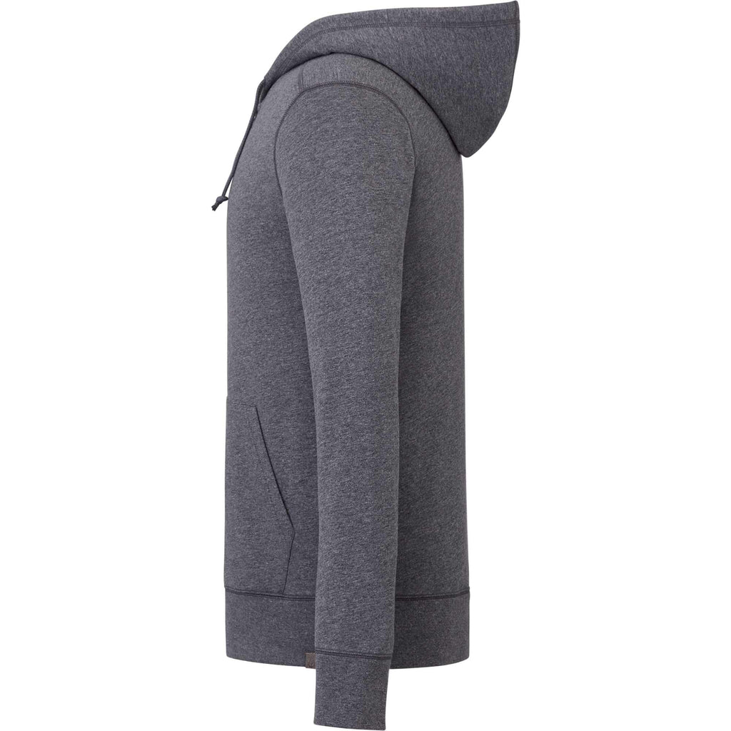 Argus Eco Fleece Full Zip Hoodie for Men Transfer - Heather Dark Charcoal - Left Side
