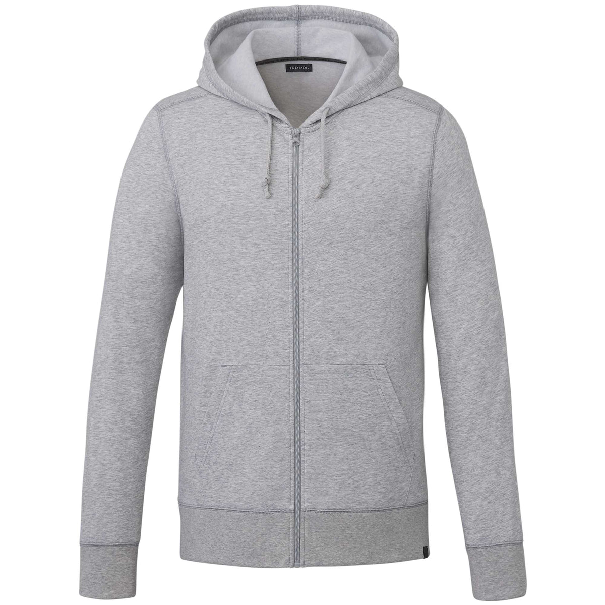 Argus Eco Fleece Full Zip Hoodie for Men Transfer - Heather Grey - Front