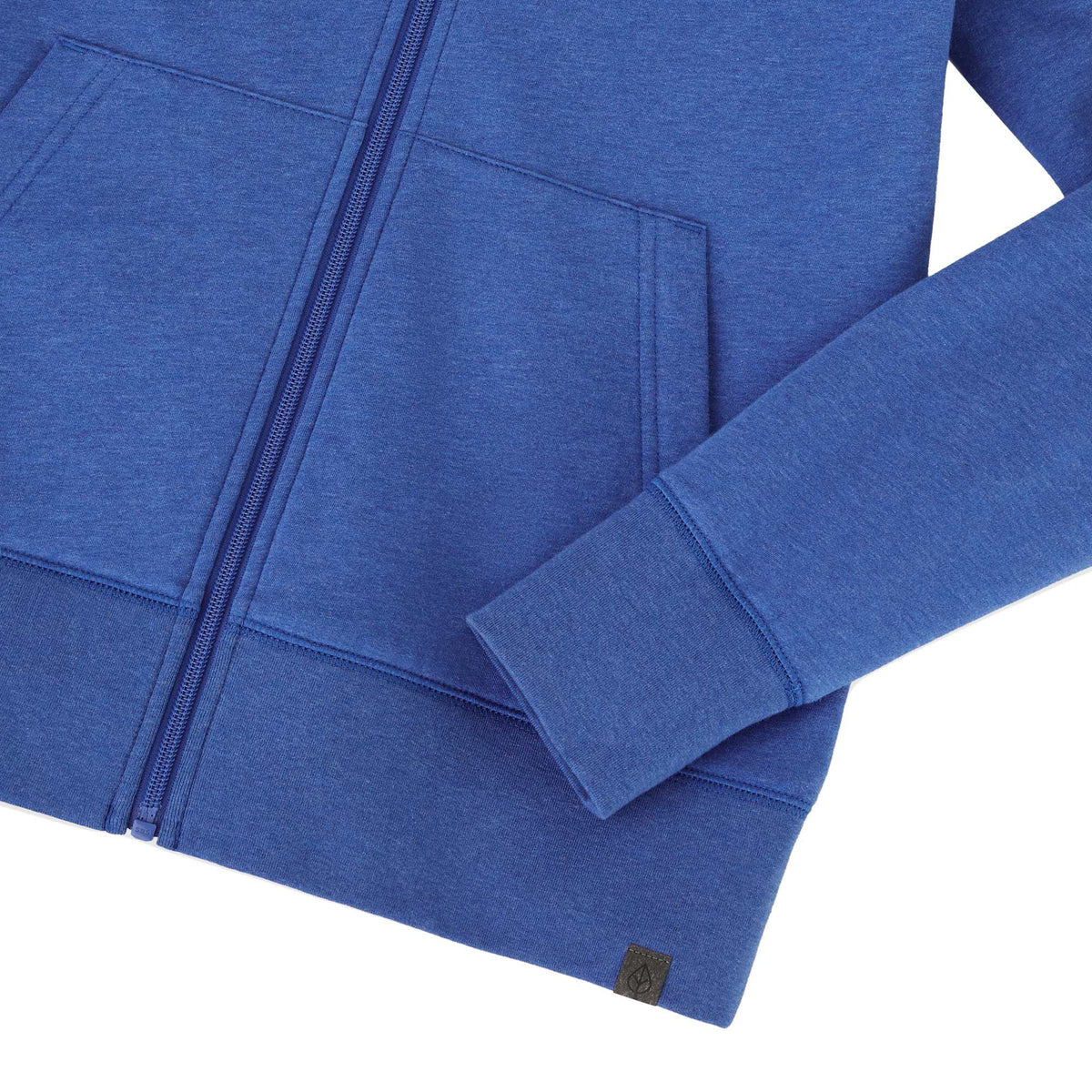 Argus Eco Fleece Full Zip Hoodie for Men Transfer - New Royal Heather - Detail