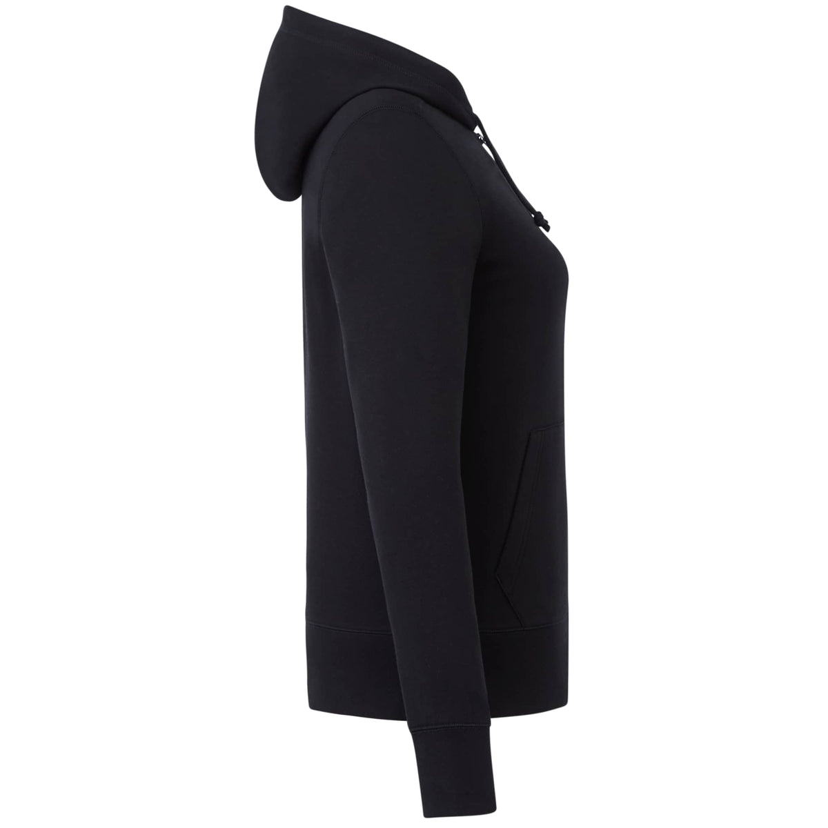 Argus Eco Fleece Full Zip Hoodie for Women Embroidery - Black - Right Side