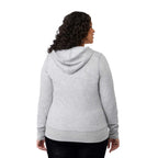Argus Eco Fleece Full Zip Hoodie for Women Embroidery - Heather Grey - Back On Model