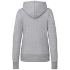 Argus Eco Fleece Full Zip Hoodie for Women Embroidery - Heather Grey - Back